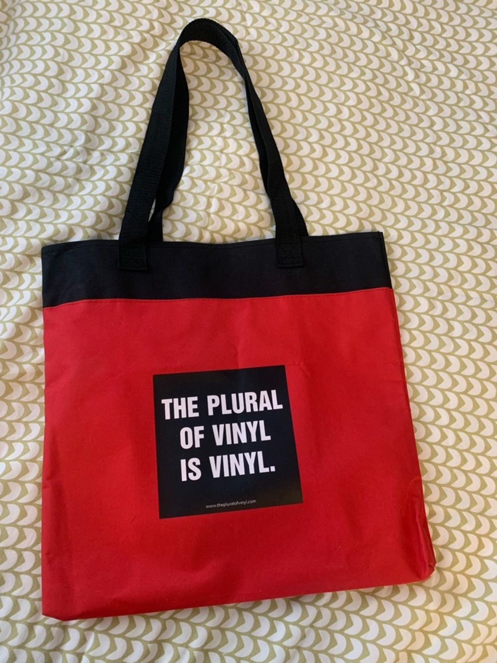 The Plural of Vinyl is Vinyl tote bag